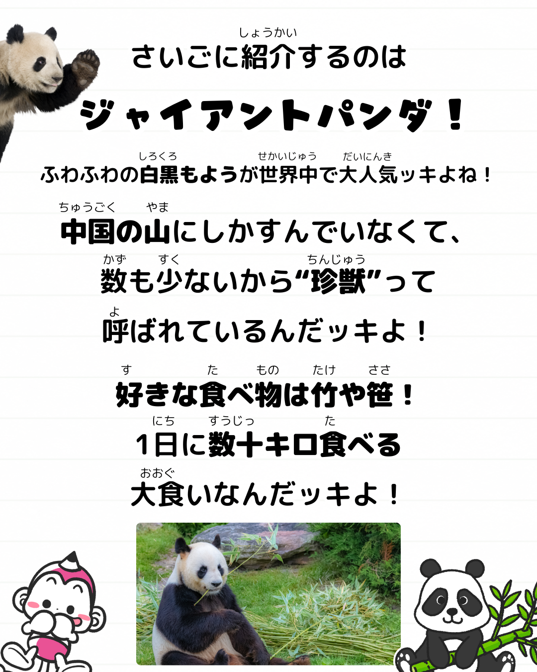 メモざる 世界三大珍獣 雑学 ジャイアントパンダ
