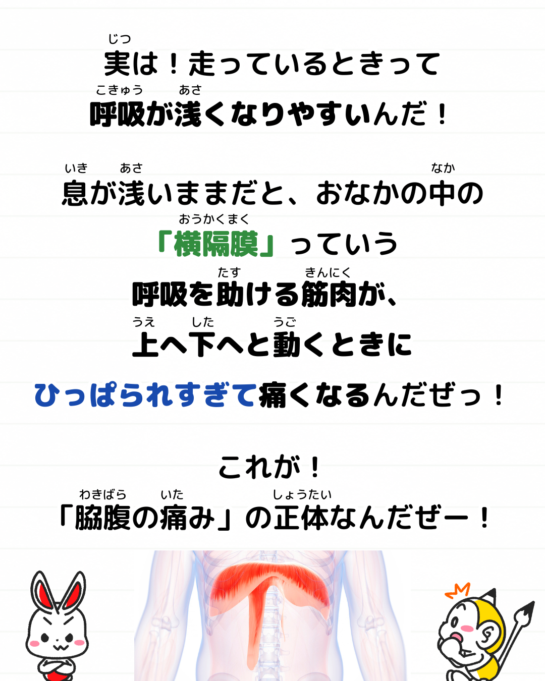 メモざる 雑学 ランニング 豆知識 脇腹 痛い