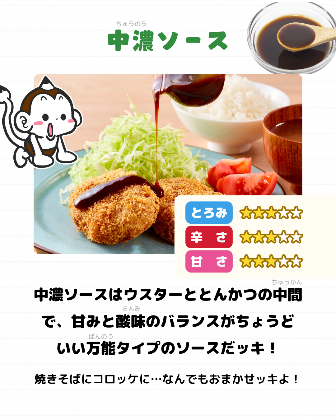 メモざる ソース 違い 雑学 豆知識