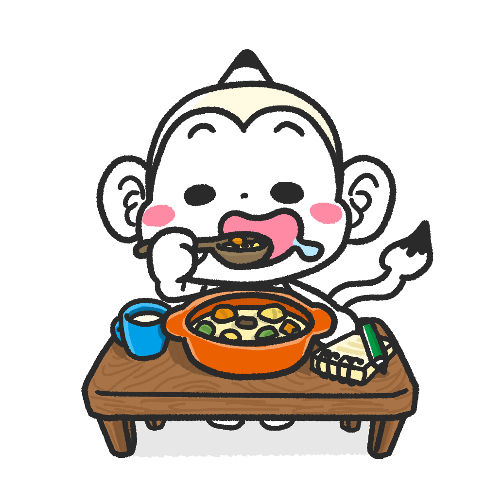 メモざる！がクリームシチューを食べる